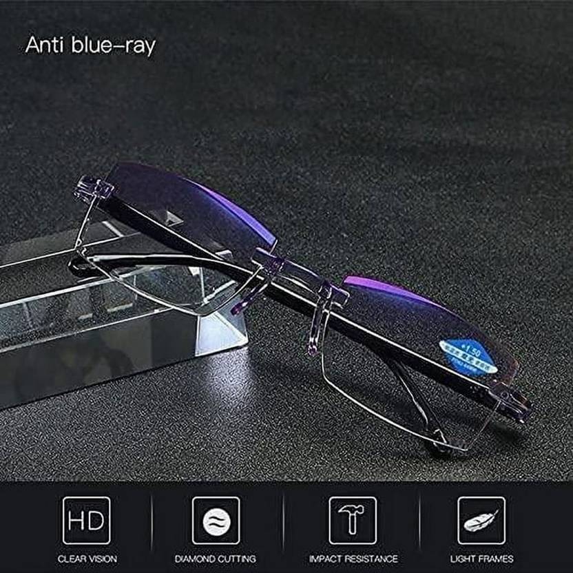 BlueGuard Rimless One Power Auto Focus Reading Glasses-Buy 1 Get 1 (pack of 2)