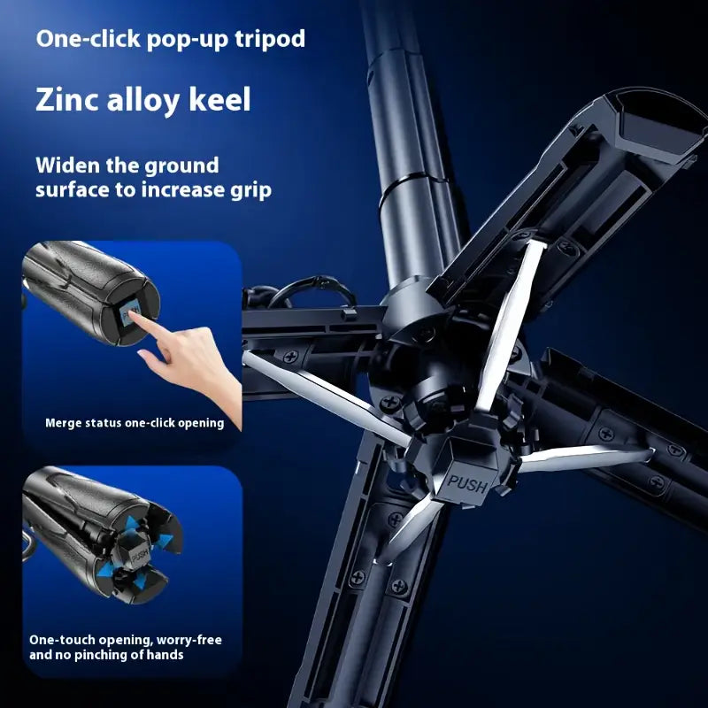 3 in 1 Mini Wireless Selfie Stick Tripod with Handle Assistant