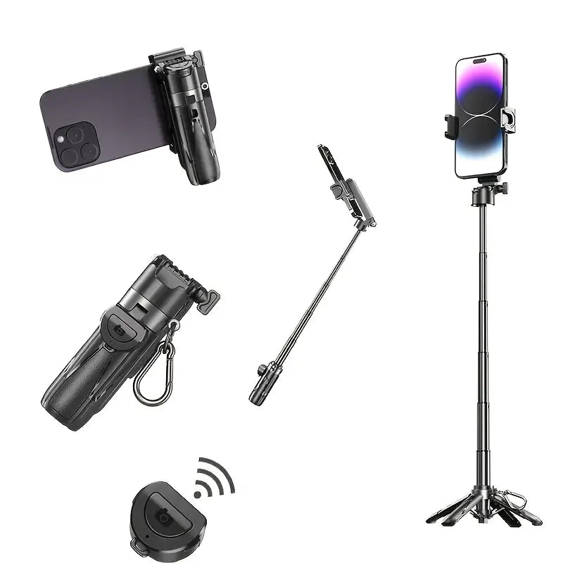 3 in 1 Mini Wireless Selfie Stick Tripod with Handle Assistant