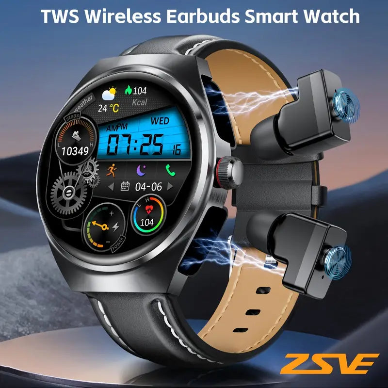 Zaiomi HD Smart Watch with Earbuds for iOS & Android