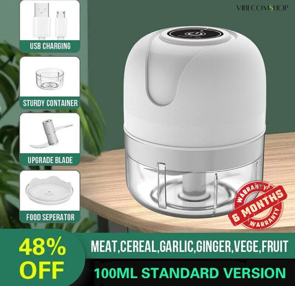 Quick Electric Garlic Grinder/Chopper (USB Rechargeable -50% OFF)