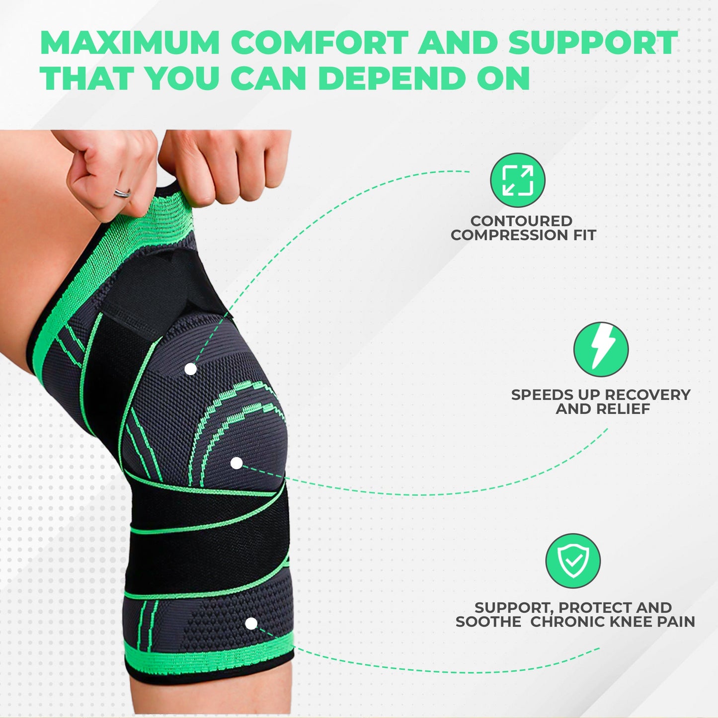 OrthoWare Premium New Knee Compression Sleeve