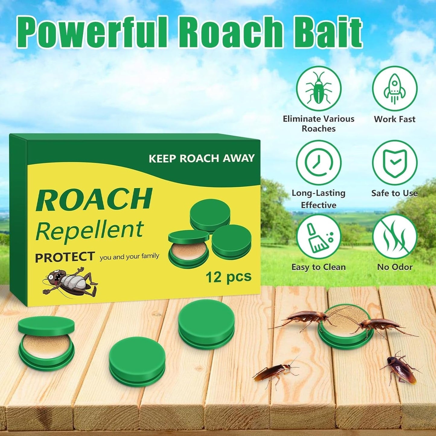 Homesafe Roach Bait - 24 PCS ( Pack of 2 )