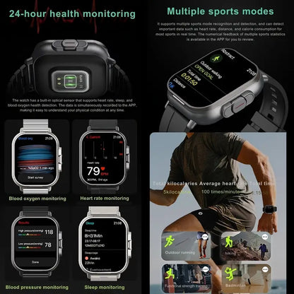 Smart Watch with Built-in Earbuds 4k Display
