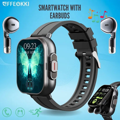 Smart Watch with Built-in Earbuds 4k Display