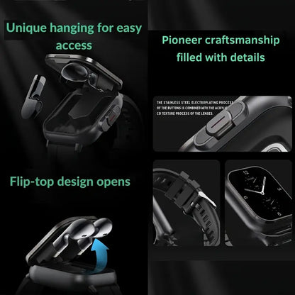 Smart Watch with Built-in Earbuds 4k Display