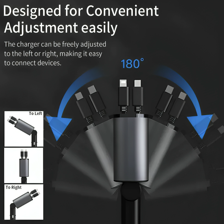 RETRACTABLE SUPERFAST | CAR CHARGER (31 INCH, 120W)