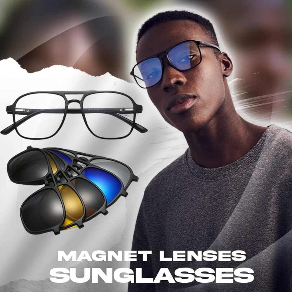 6 in 1 Magnetic Sunglasses with Replaceable Lens