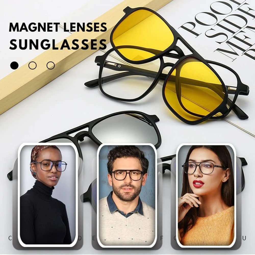 6 in 1 Magnetic Sunglasses with Replaceable Lens