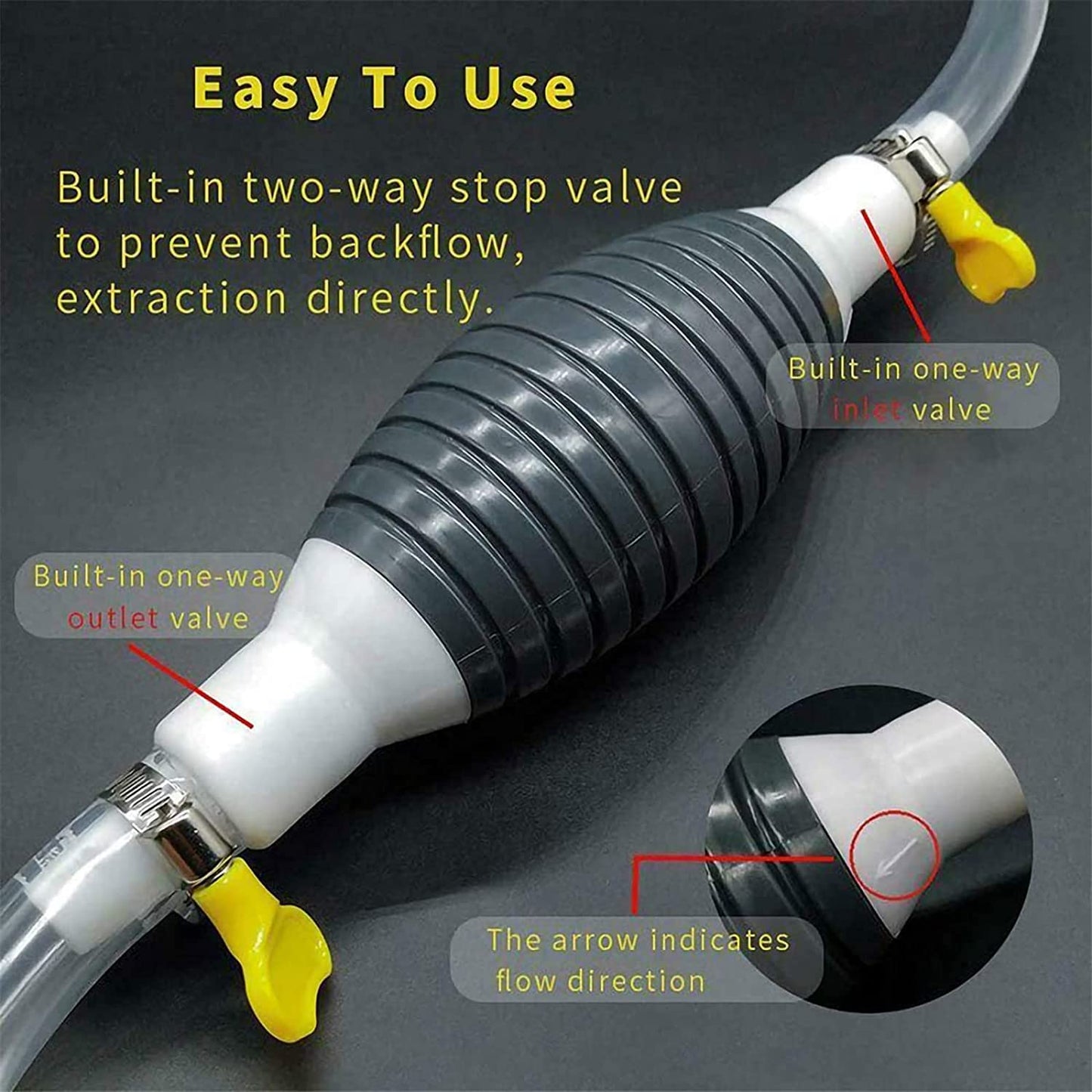 Instant Liquid Transfer Pump-car,bike,home(2 Meter Long)