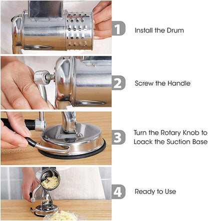 Stainless Steel Manual Grater Machine (KADU KASH)