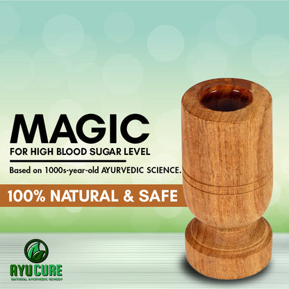 Vijaysar Wood Tumbler -(An Ayurvedic Nuskha For High Blood Sugar Levels)