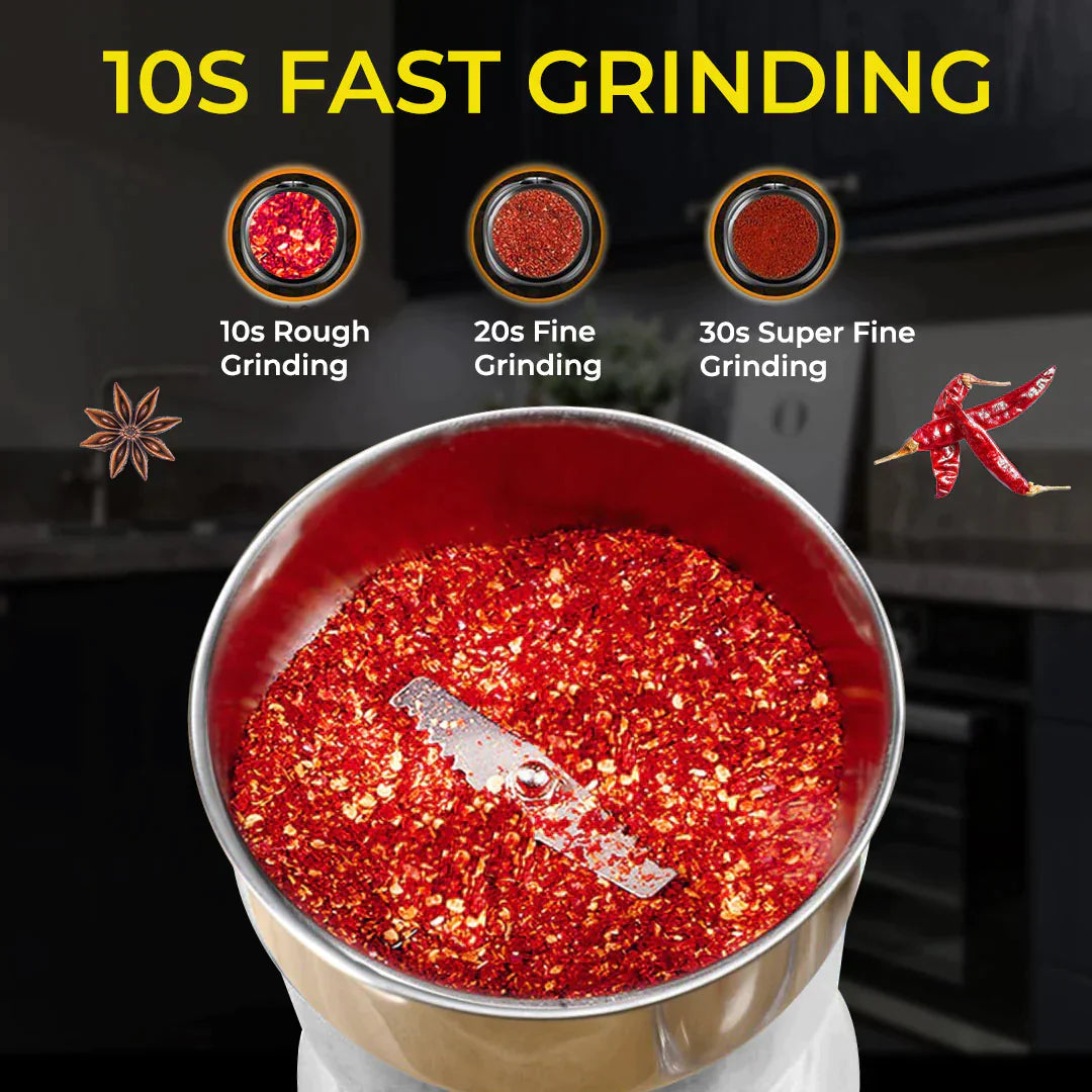 Portable Electric Masala Grinder Stainless Steel