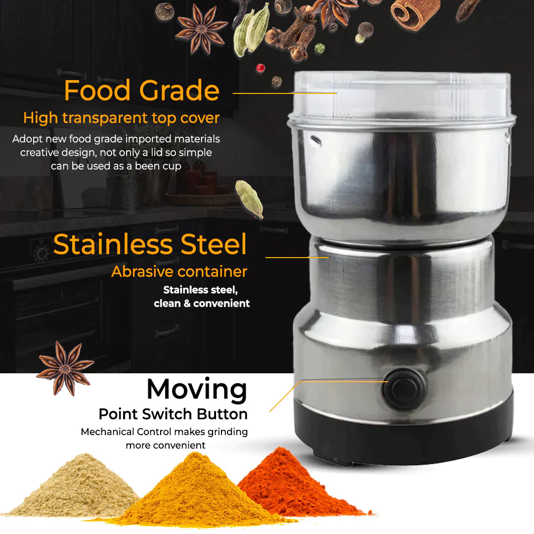 Portable Electric Masala Grinder Stainless Steel