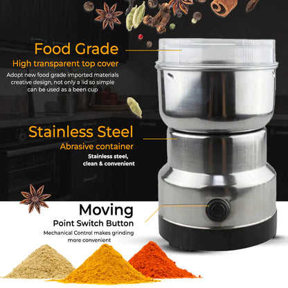 Portable Electric Masala Grinder Stainless Steel