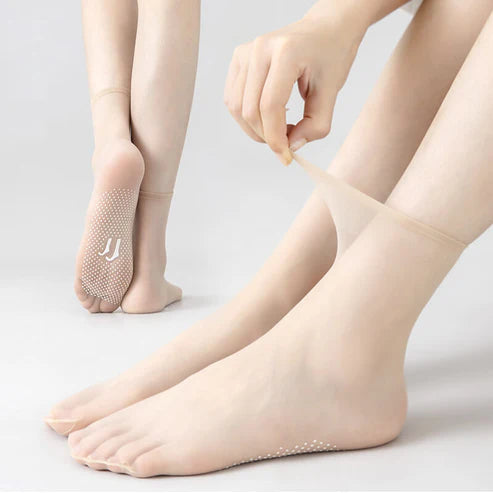 Non-slip and invisible crystal silk socks(Pack of 4)