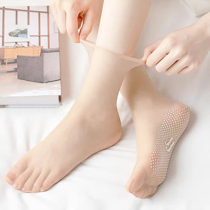 Non-slip and invisible crystal silk socks(Pack of 4)