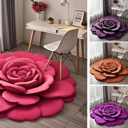 3D Floral Plush Floor Mat (Buy 1 Get 1 Free Offer)