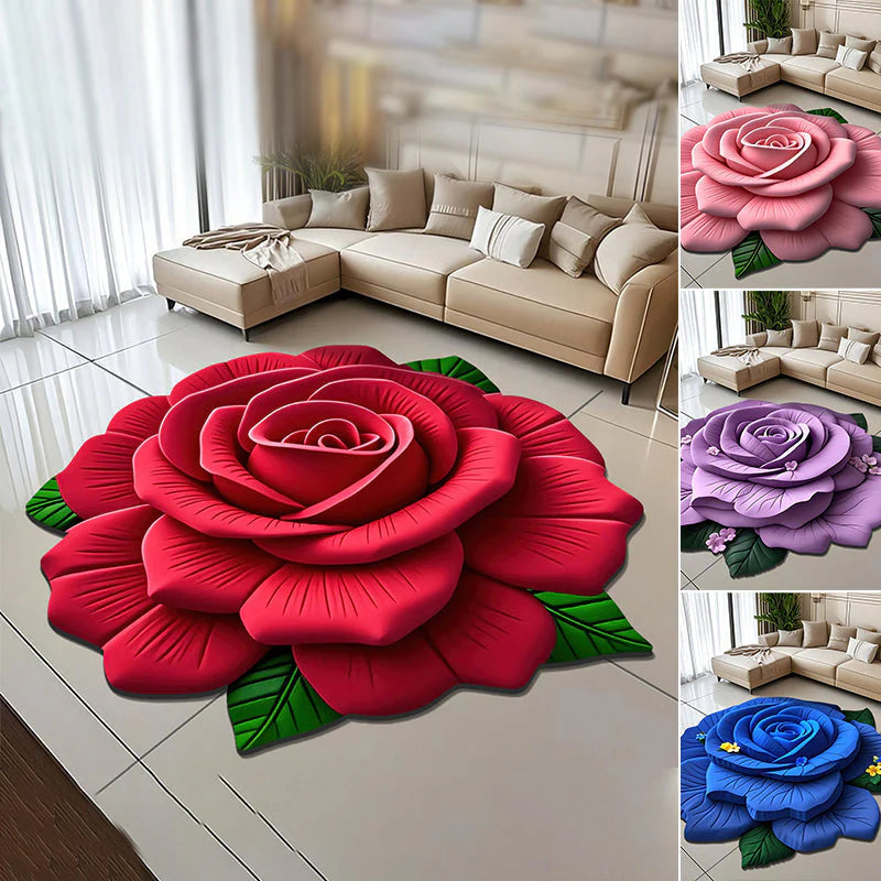 3D Floral Plush Floor Mat (Buy 1 Get 1 Free Offer)
