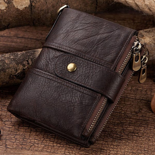 Men's Zipper Leather Wallet RFID Safe- (Best for gifting 50% OFF)