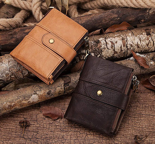 Men's Zip Leather Wallet RFID Safe-50% OFF SALE