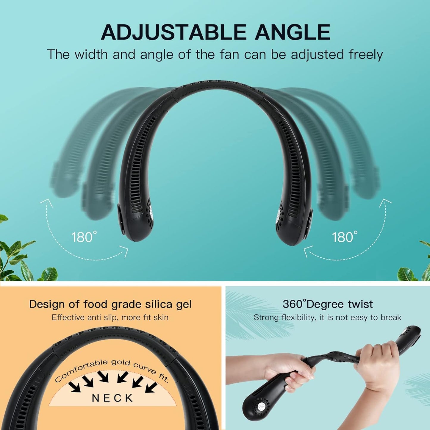 Portable Neck Fan USB Rechargeable- Summer 50% Off SALE