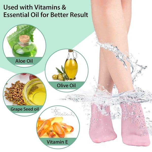 Women foot spa pedicure silicone socks