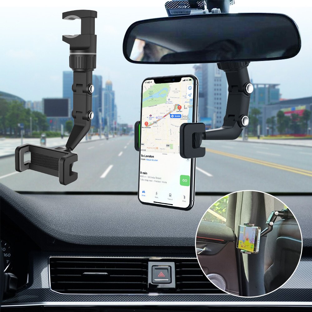 Multifunctional Rearview Mirror Phone Holder- 25% OFF